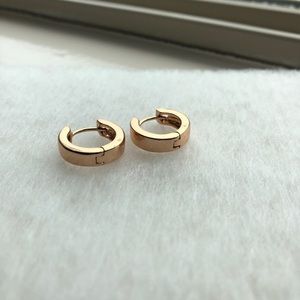 Rose Gold Huggies Earrings